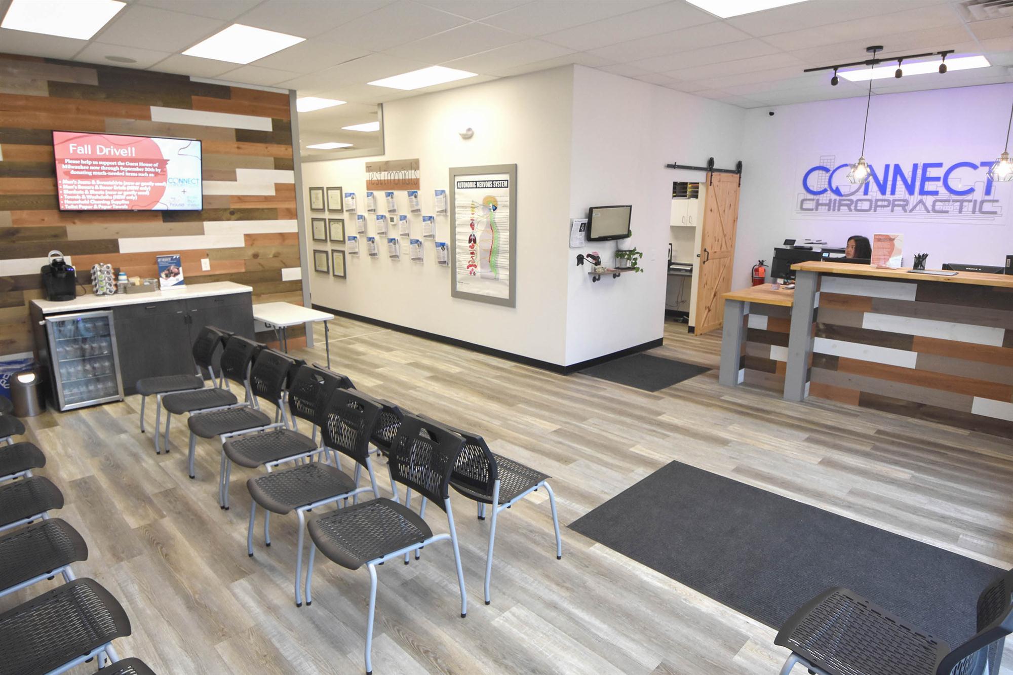 Connect Chiropractic full gut-rehab to reinvigorate their office space